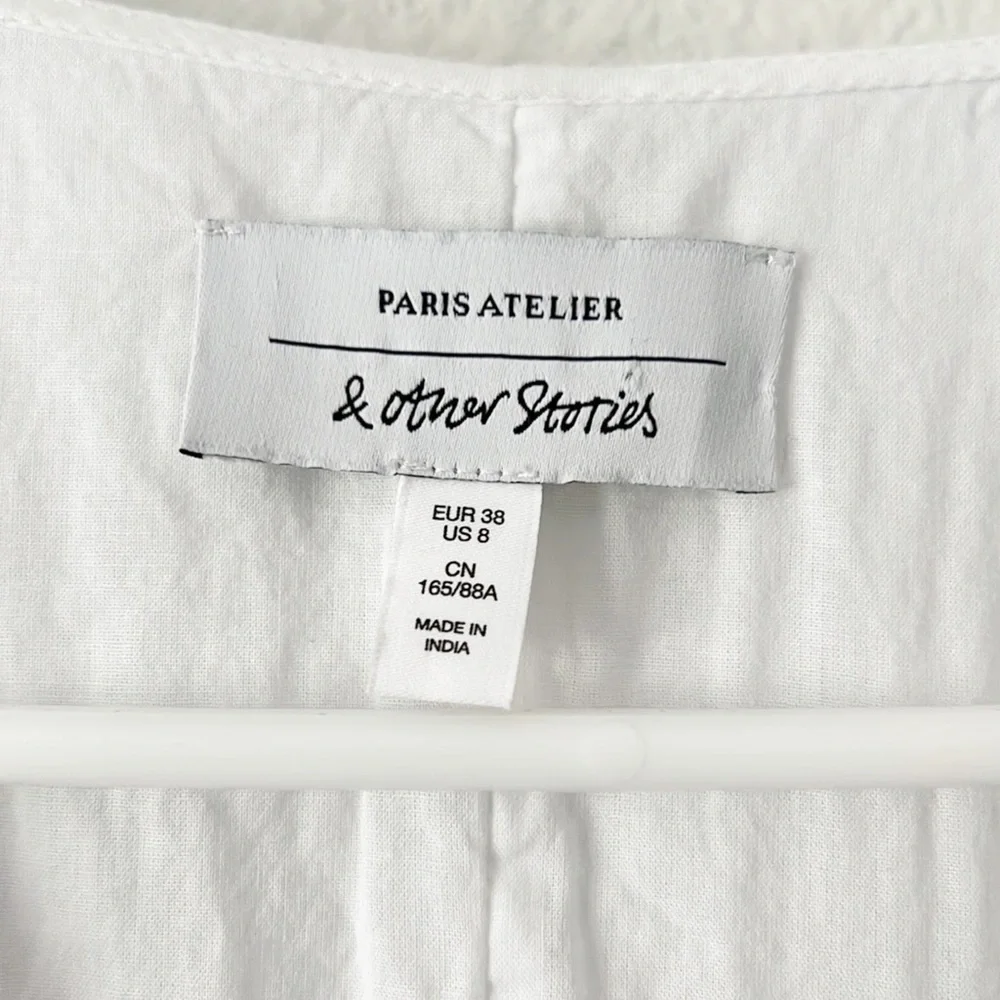 & Other Stories Palm Embroidered Scallop Dress - Picture 9 of 16